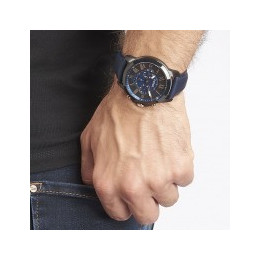 Montre Homme FS5061 Fossil - Collection GRANT - BLUE -  Tendance - cuir - Quartz - Chronographe
