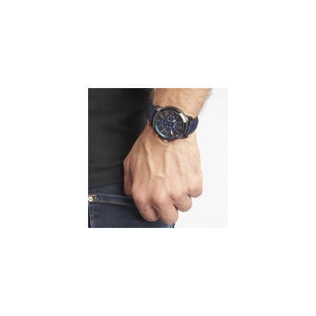 Montre Homme FS5061 Fossil - Collection GRANT - BLUE -  Tendance - cuir - Quartz - Chronographe