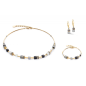 Coeur de Lion - Parure collier, bracelet et boucles d'oreilles, acier doré - Réf 2800/50-1333