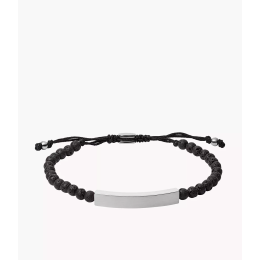 Fossil - Bracelet Vintage cuir et acier - Réf JF03247040