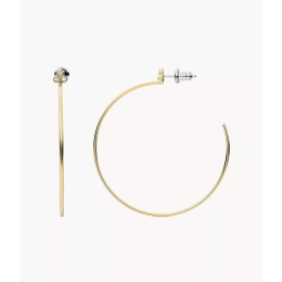 Fossil - Boucles d'oreilles Sadie acier doré, forme créole - Réf JF04111710