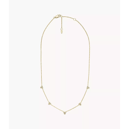 Fossil - Collier Sadie acier doré, oxyde de zirconium - Réf JF04115710