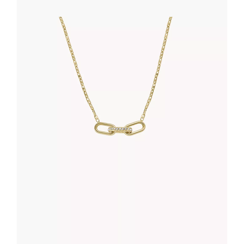 Fossil - Collier acier doré, 3 liens - Réf JF04523710