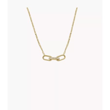 Fossil - Collier acier doré, 3 liens - Réf JF04523710