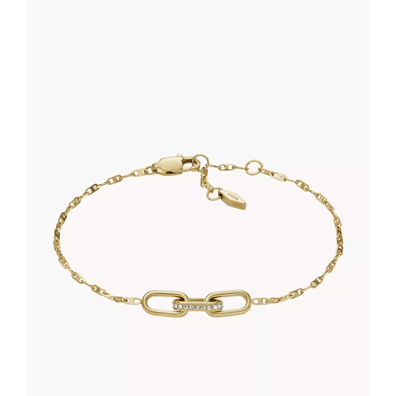 Fossil - Bracelet acier doré, 3 liens - Réf JF04525710