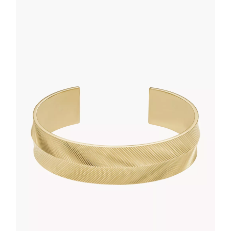 Fossil - Bracelet jonc acier doré   - Réf JF04535710