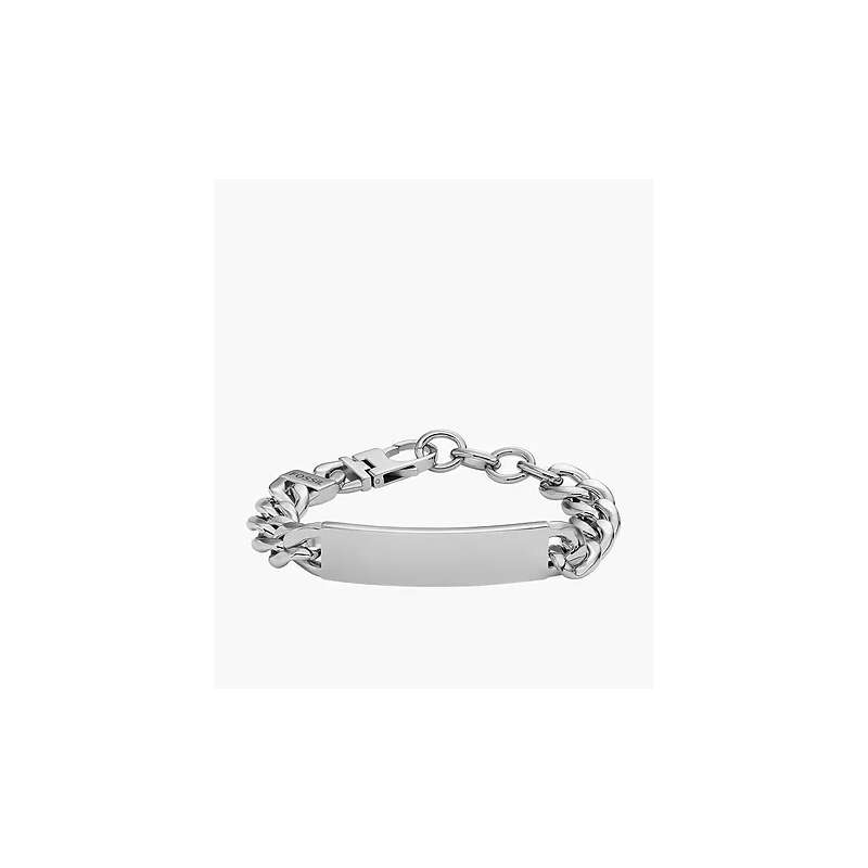 Fossil - Bracelet engraveable acier argenté Ref JF04155040