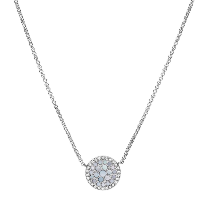 Fossil - Collier Fossil Vintage Glitz Femme - Acier Argenté - Réf JF03224040