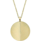 Fossil - Collier acier doré, pendentif disque - Réf JF04534710