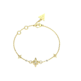 Guess - Bracelet acier doré motif étoile et zirconium - Réf JUBB03330JWYGS