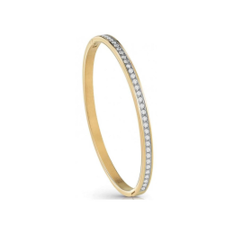 Guess - Bracelet jonc acier doré et oxyde de zirconium - Réf JUBB02248JWYGS