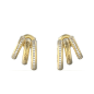 Guess - Boucles d'oreilles acier doré et oxyde de zirconium - Réf JUBE03302JWYG