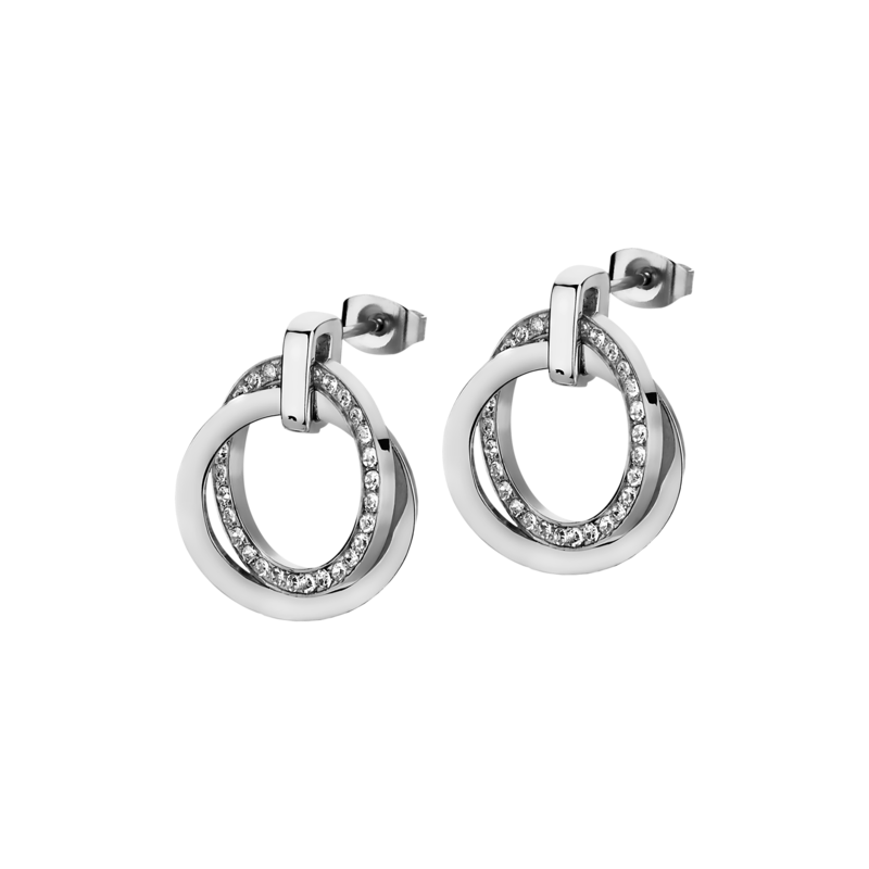 Lotus Style - Boucles d'oreilles Urban Woman - Acier et Oxydes de Zirconium - Réf LS1780-4/1
