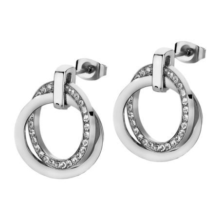 Lotus Style - Boucles d'oreilles Urban Woman - Acier et Oxydes de Zirconium - Réf LS1780-4/1