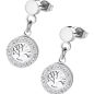Lotus Style - Boucles d'oreilles pendantes arbre de vie en acier - Réf LS1869-4/1