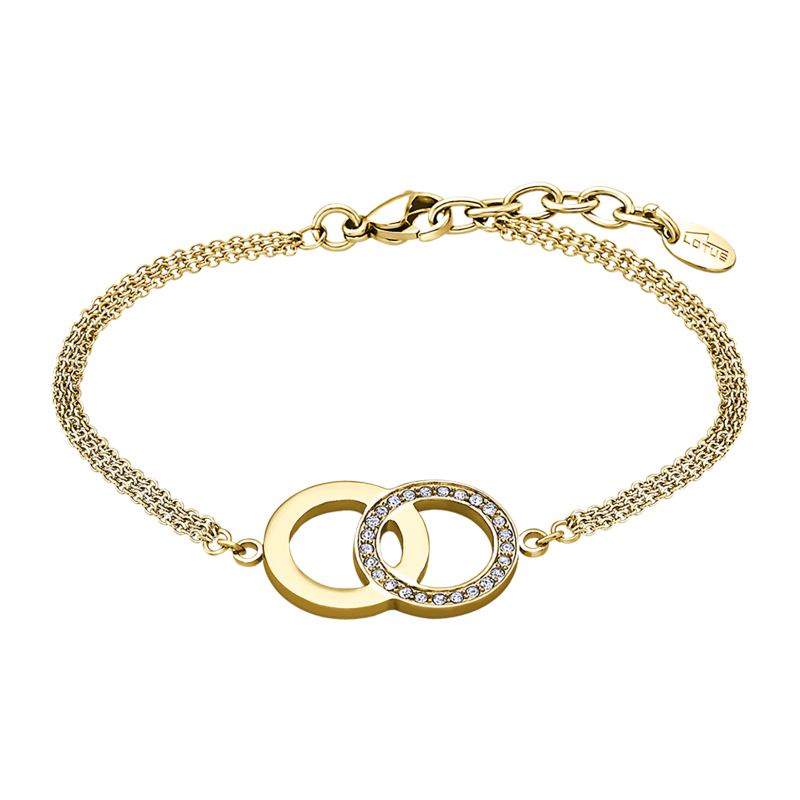 Lotus Style - Bracelet acier doré, cercles - Réf LS1913-2/3