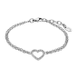 Lotus Style - Bracelet Woman's Heart, Acier et Oxyde de Zirconium - Réf LS2026-2/1