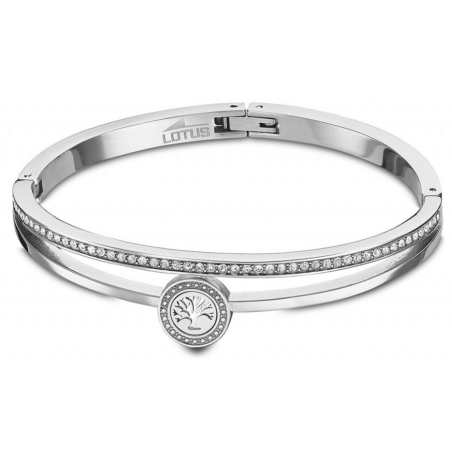 Lotus Style - Bracelet Bliss - Acier Argenté - Oxydes de Zirconium - Réf LS2088-2/1