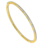 Lotus Style - Bracelet Bliss jonc - Acier Doré - Oxydes de Zirconium - Réf LS2111-2/2