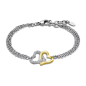 Lotus Style - Bracelet Woman's Heart bicolore - Acier Argenté - Oxydes de Zirconium - Réf LS2117-2/1