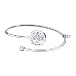 Lotus Style - Bracelet Millennial jonc ouvert - Acier Argenté - arbre de vie - Réf LS2169-2/3