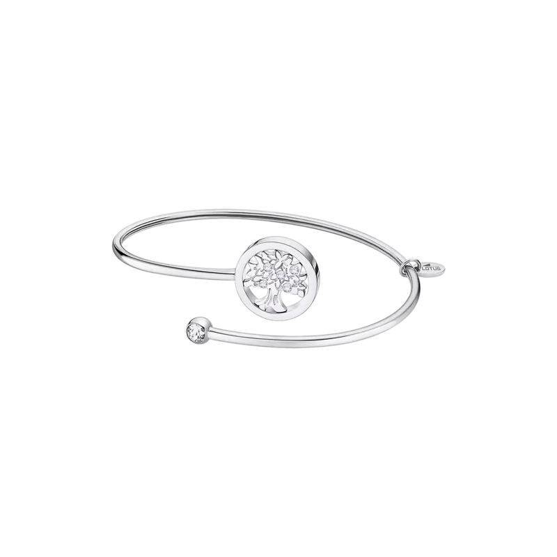 Lotus - Bracelet Millenial acier argenté et oxyde de zirconium infini Ref LS2169-2/3