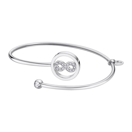 Lotus Style - Bracelet Millennial jonc ouvert - Acier Argenté - Infinit - Réf LS2169-2/4