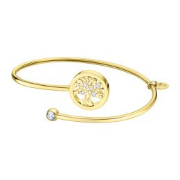 Lotus Style - Bracelet Millennial jonc ouvert - Acier doré - arbre de vie - Réf LS2169-2/8