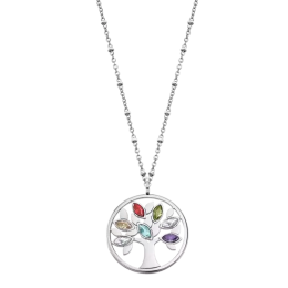 Lotus Style - Collier Style - Acier Argenté - Oxyde de Zirconium Multicolore - Réf LS2192-1/1