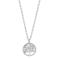 Lotus Style - Collier arbre de vie - Acier Argenté - Oxyde de Zirconium Blanc - Réf LS2194-1/1