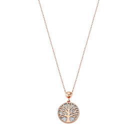 Lotus Style - Collier arbre de vie - Acier doré rose - Réf LS2225-1/2