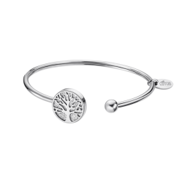 Lotus Style - Bracelet Jonc ouvert arbre de vie - Acier Argenté - Réf LS2225-2/3
