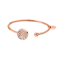 Lotus Style - Bracelet Jonc ouvert arbre de vie - Acier doré rose - Réf LS2225-2/4