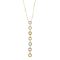 Lotus Style - Collier acier multicolore, motif pendant cercles en oxydes - Réf LS2318-1/1