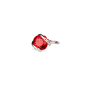 Marazzini - Bague métal rhodié, cristal rouge - Réf RHMINSMRSW