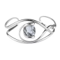 Marazzini - Bracelet métal rhodié, cristal bleu saphir - Réf RHMOVSABR2