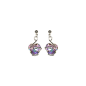 Marazzini - Boucles d'oreilles métal rhodié, coeurs cristal vitrail clair - Réf RHSCOVLOE1