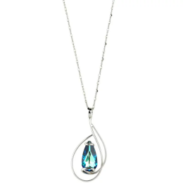Marazzini - Collier métal collierdié Elegant, cristal aurore boréale - Réf RHELEBBCDX