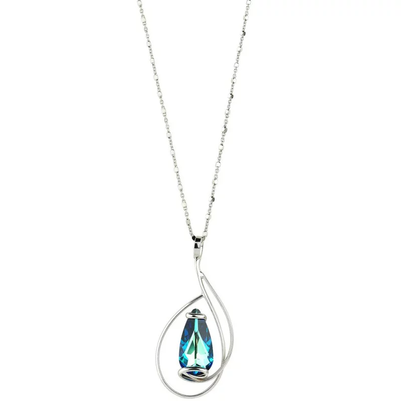 Marazzini - Collier métal collierdié Elegant, cristal aurore boréale - Réf RHELEBBCDX
