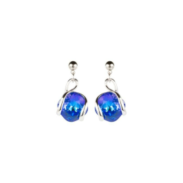 Marazzini - Boucles d'oreilles métal doré, cristal bleu - Réf RHMINBDOE1
