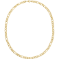 Phebus - Collier acier IP doré maille gourmette 55 cm Ref 75-0204