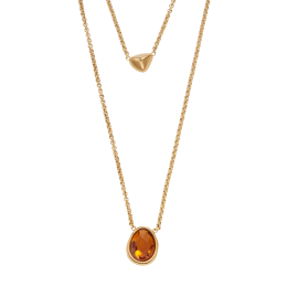 Skagen - Collier Duo pierre et acier doré - Réf SKJ1737710