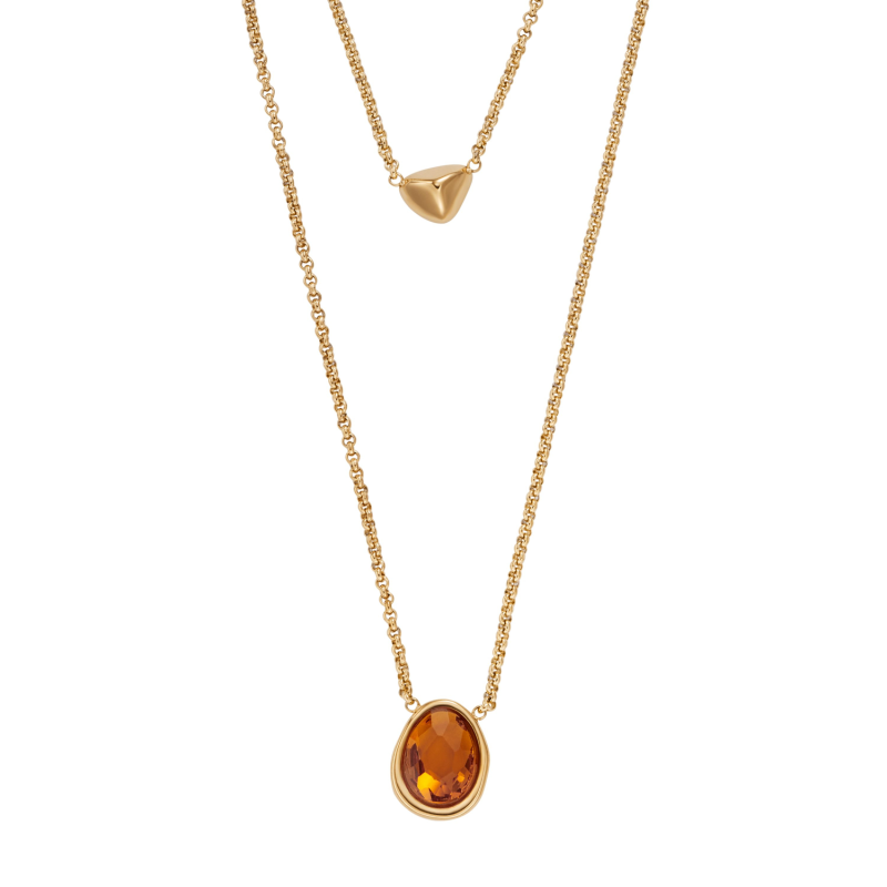 Skagen - Collier Duo pierre et acier doré - Réf SKJ1737710