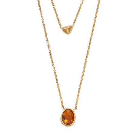 Skagen - Collier Duo pierre et acier doré - Réf SKJ1737710
