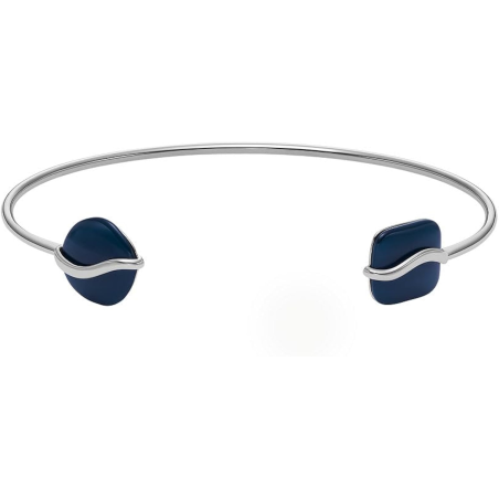 Skagen - Bracelet acier et carré verre bleu - Réf SKJ1811040