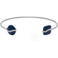 Skagen - Bracelet acier et carré verre bleu - Réf SKJ1811040