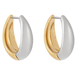 Skagen - Boucles d'oreilles créoles acier bicolore - Réf SKJ1819998