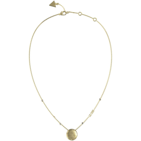Guess - Collier acier doré, motif 4G, oxyde de zirconium - Réf JUBN04263JWYG