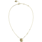 Guess - Collier 4G Rising acier doré pièce motif avec tranche pavée Ref JUBN04263JWYG