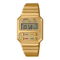 Casio - Montre Mixte  Vintage acier doré - ref A100WEG-9AEF